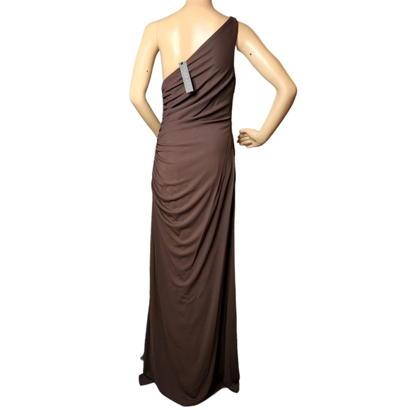 NWT Laundry by Shelli Segal brown stretch gown. 12 - Picture 7 of 16